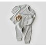 Babycosy - Set bluzita cu maneca lunga si panataloni lungi din bumbac organic si 5% elastan - Gri (Marime: 12-18 Luni) - 1