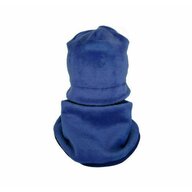 KidsDecor - Set caciula cu protectie gat Fleece Blue pentru copii 18-36 luni, din bumbac