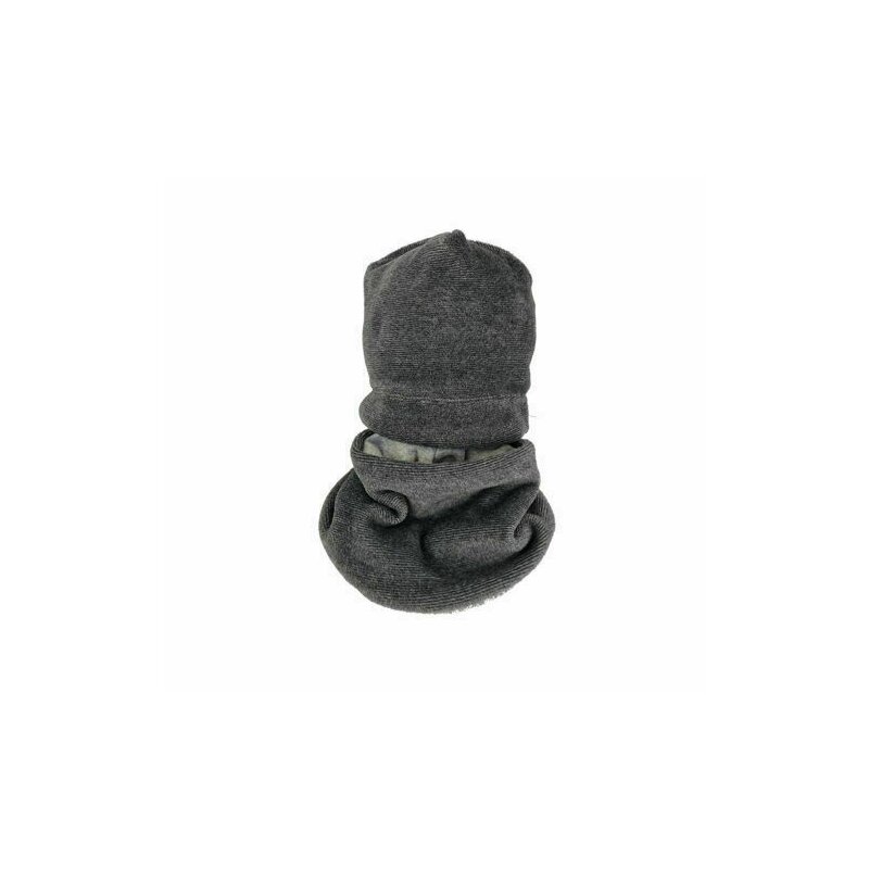 Kidsdecor - Set caciula cu protectie gat Fleece Gray, - 42-46 cm