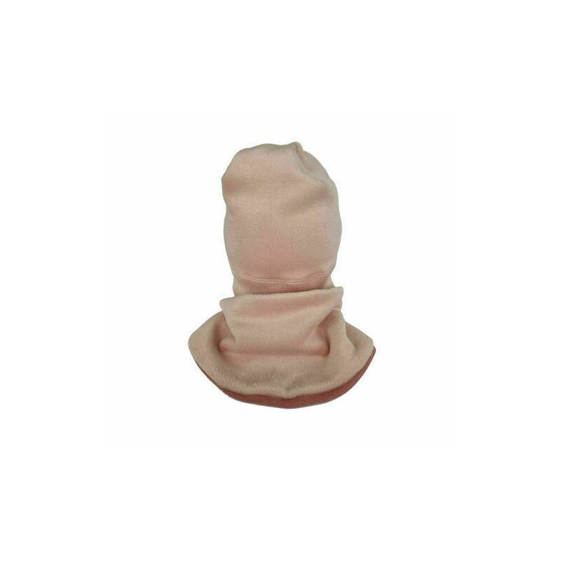 Kidsdecor - Set caciula cu protectie gat Fleece Pink, - 48-52 cm