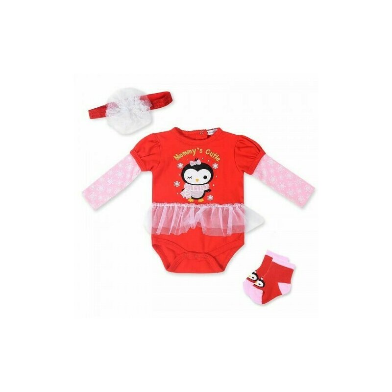 Mother's choice - set cadou craciun 3 piese pentru fetite - marimea 0-3 luni