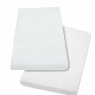 Clevamama - Cearceaf Cu elastic, 2 bucati  din Bumbac, 120x60 cm, Alb