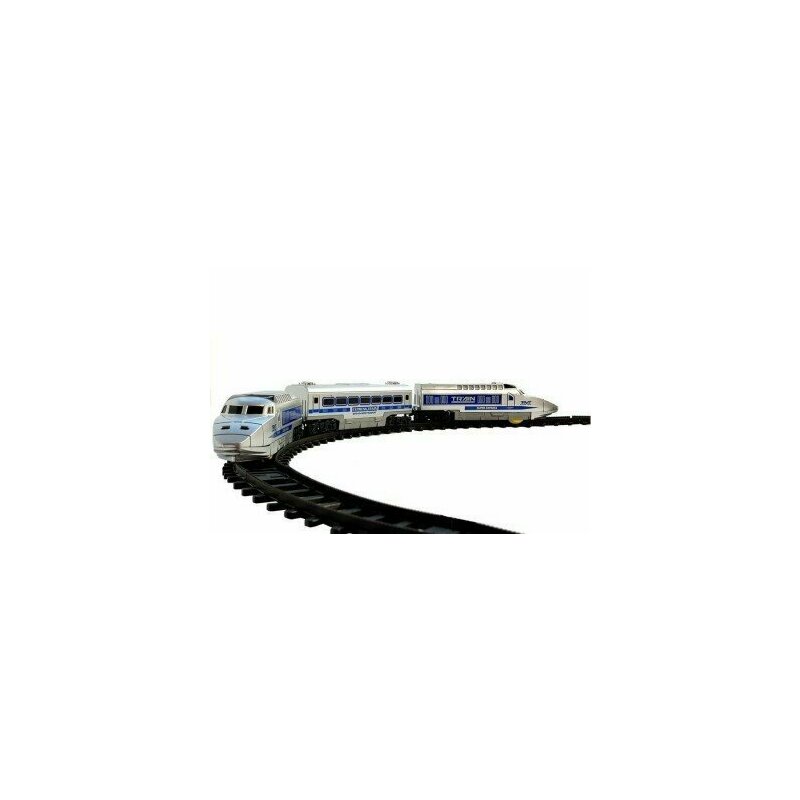 Leantoys - set circuit tren cu baterii, pentru copii, 6748, 88 cm