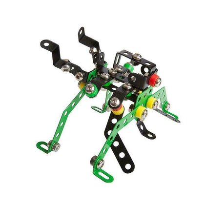 Alexander Toys - Set de constructie Multifunctional Roboti , Constructor ,  4 in 1, 151 piese metalice