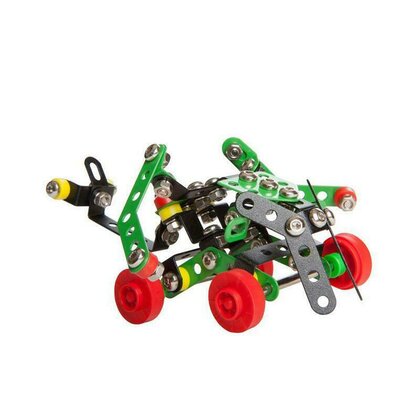 Alexander Toys - Set de constructie Multifunctional Roboti , Constructor ,  4 in 1, 151 piese metalice