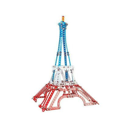 Alexander Toys - Set de constructie Multifunctional Turnul Eiffel , Constructor Pro , 5 in 1, 618 piese metalice
