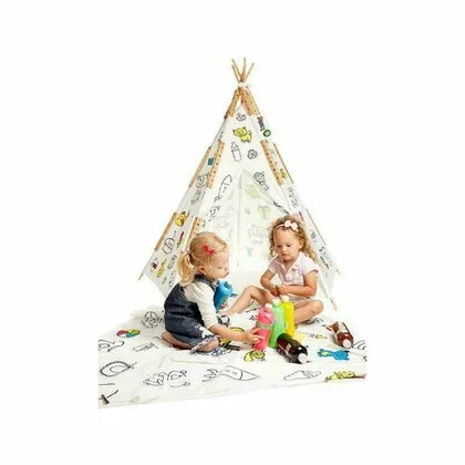 Cort pentagonal Tee-Pee, de colorat, Pony