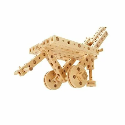 Set constructie mecanica din lemn Polytechnical Large, 300 piese, Pony