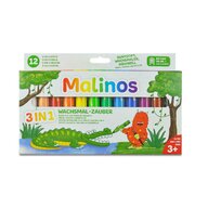 MALINOS - Set creioane retractabile - 12 culori