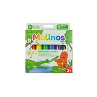MALINOS - Set creioane retractabile - 6 culori