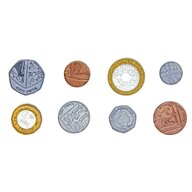 Set cu 700 monede de jucarie (lire)