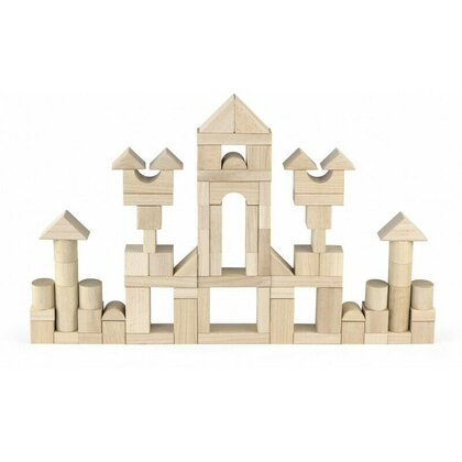 Viga - Set de constructie Cuburi Jumbo , 75 cm, 3.5 cm, Natur