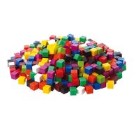 Set de 1000 de cuburi colorate de 1cm cub
