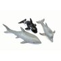 TickiT - Set figurine Animale marine 25 cm, 3 buc, Din cauciuc moale ecologic - 1