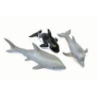 TickiT - Set figurine Animale marine 25 cm, 3 buc, Din cauciuc moale ecologic