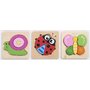 Commotion - Puzzle din lemn Insecte 3 in 1 Puzzle Copii, piese12 - 1