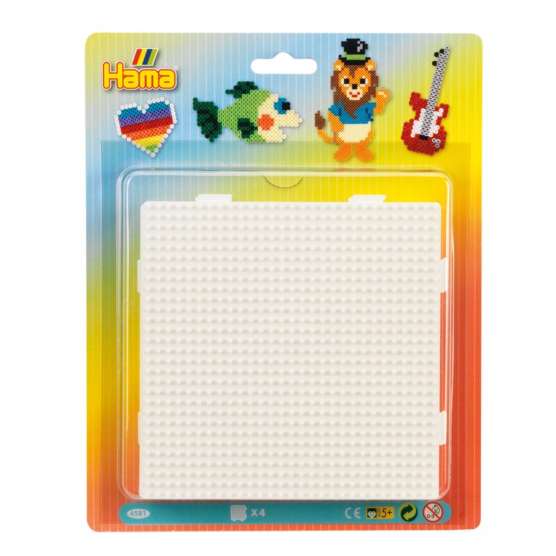Hama - set de 4 plansete midi mari in blister, patrat