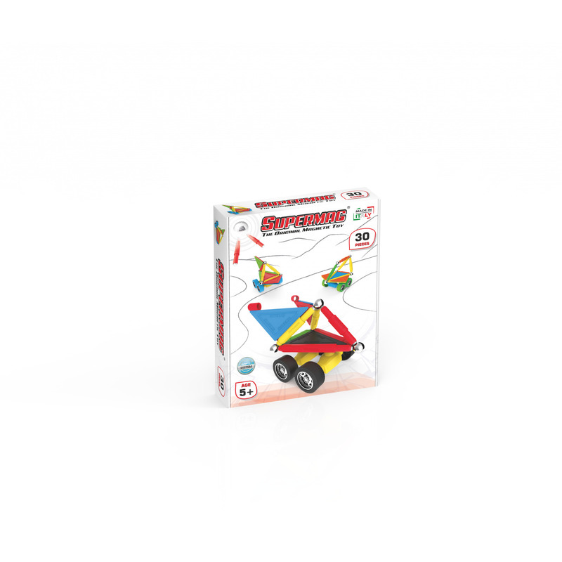 Set de constructie magnetic supermag projects masini 30 piese