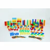 Set de forme colorate transparente pentru copii mici, 634 bucati