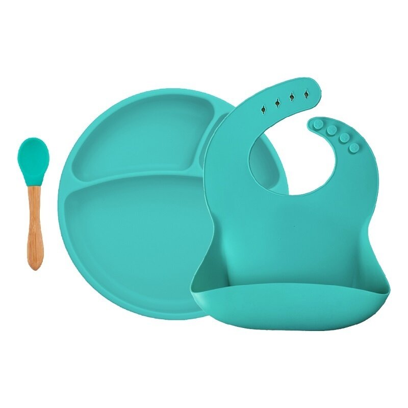 Minikoioi - Set de hranire BWL II , 100% Premium Silicone – Aqua Green