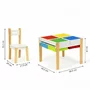Set de masa cu doua scaune pentru copii Ecotoys XKF002 - 1
