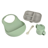 Set de masa silicon Beaba Essentials Grey/Sage Green