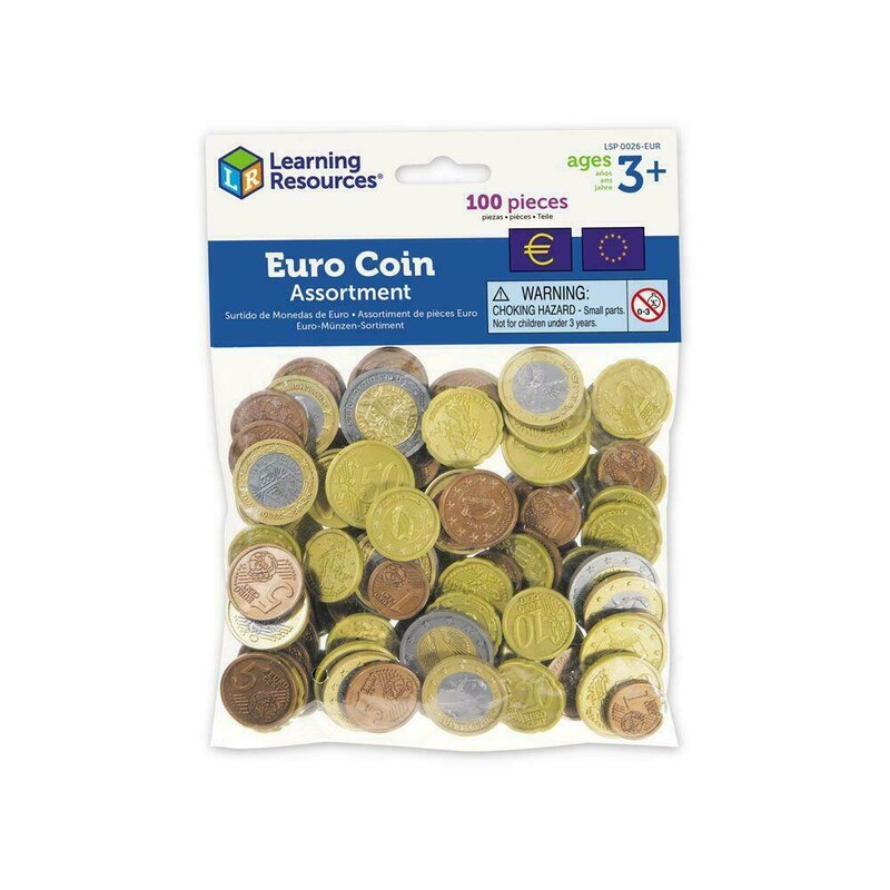 Learning Resources - Accesoriu Set de monede de jucarie Euro