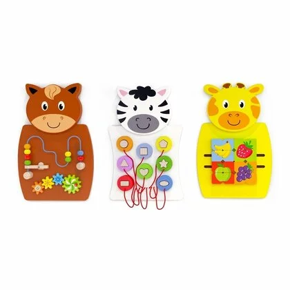 Set de motricitate fina cu 3 animale