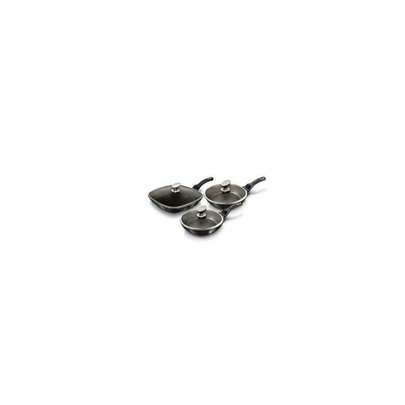 Berlinger haus - set de tigai marmorate, 3 piese, din aluminiu forjat, carbon pro edition metalic line, , bh 6923