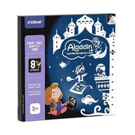 Mideer - Set educativ 2 in 1: Scratch art si proiector poveste Aladin si lampa fermecata  MD4149