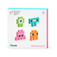 Pixio - Set joc constructii magnetice  Mini Monsters, 100 piese, aplicatie gratuita iOS sau Android