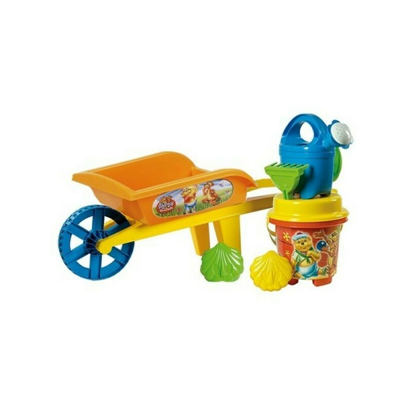 Androni giocattoli - set jucarii nisip androni poppy bear 7 accesorii portocaliu