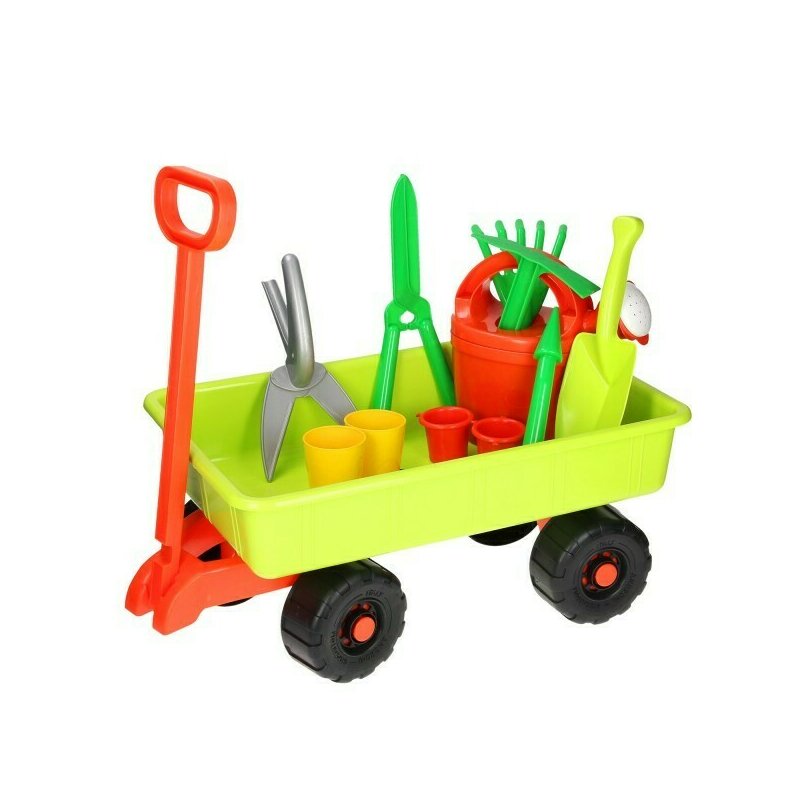 Androni giocattoli - set jucarii nisip androni remorca cu 11 accesorii