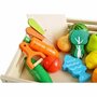 Set Ladita cu fructe si legume din lemn pentru feliat XXL Kruzzel MY17514 - 5