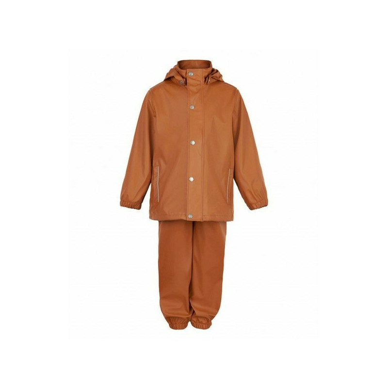 Set leather brown 80 jacheta+pantaloni ploaie - en fant