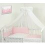 AMY - Lenjerie 3 piese Cu protectie laterala Sweet Dreams din Bumbac, 120x60 cm, Roz - 2
