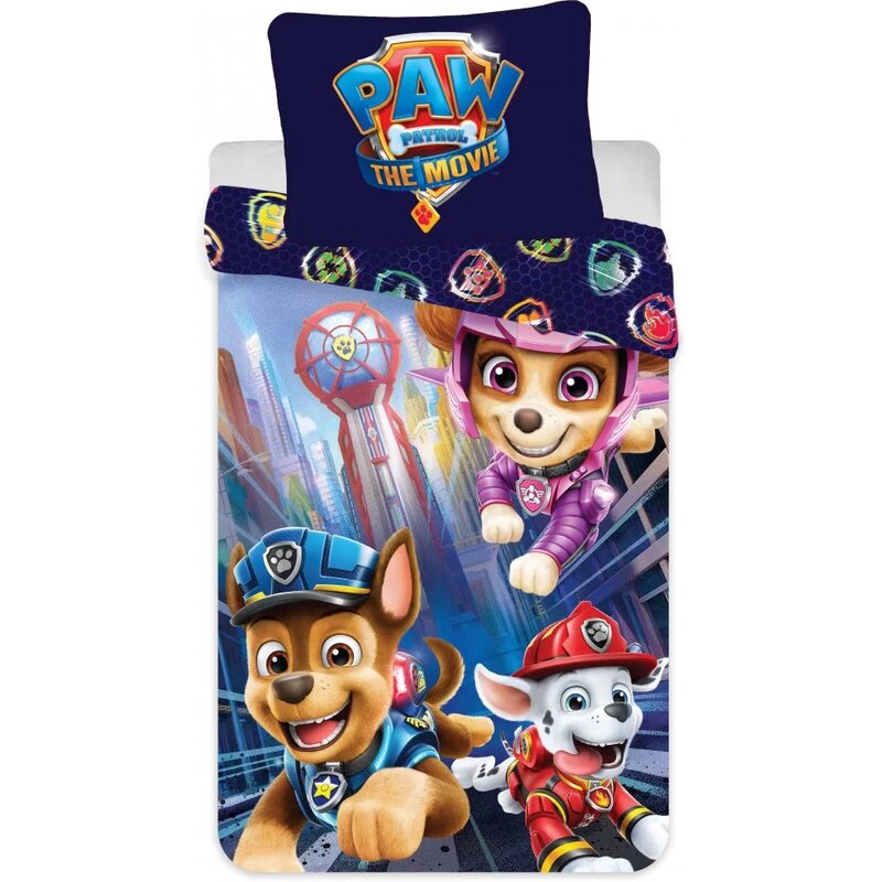 Suncity - Set lenjerie pat copii Paw Patrol The Movie 100Ã140 cm, 40Ã45 cm BRM007611