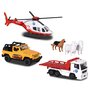 Majorette - Set  Diorama Mountain Rescue cu 2 masinute, 1 elicopter si 3 figurine - 1