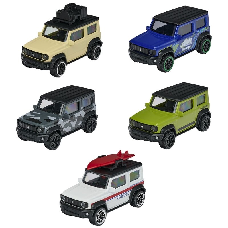 Majorette - set suzuki jimny cu 5 masinute din metal