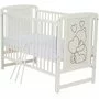 Set Patut din lemn bebe 120x60 cm, Saltea Cocos Confort II si Protectie impermeabila Qmini - 9