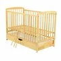 Set Patut din lemn bebe Babyneeds, Ola cu sertar, 120x60 cm, Natur + Saltea patut bebe, Cocos Confort II, Cu fibre de cocos si strat de burete, 120x60x10 cm + Protectie impermeabila, Pentru patuturi 120x60 cm, Alb - 9