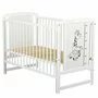 Set Patut din lemn bebe Babyneeds, Timmi Girafa cu laterala culisanta, 120x60 cm, Alb + Saltea patut bebe, Cocos Confort II, Cu fibre de cocos si strat de burete, 120x60x10 cm + Protectie impermeabila, Pentru patuturi 120x60 cm, Alb - 8