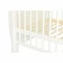 Set Patut din lemn bebe Qmini, Julia cu sertar, 120x60 cm, Alb + Saltea patut bebe, Cocos Confort II, Cu fibre de cocos si strat de burete, 120x60x10 cm + Protectie impermeabila, Pentru patuturi 120x60 cm, Alb - 13