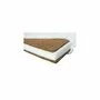 Set Patut din lemn bebe Qmini, Julia cu sertar, 120x60 cm, Alb + Saltea patut bebe, Cocos Confort II, Cu fibre de cocos si strat de burete, 120x60x10 cm + Protectie impermeabila, Pentru patuturi 120x60 cm, Alb - 17