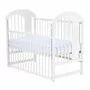 Set Patut din lemn bebe Qmini, Julia II cu laterala culisanta, 120x60 cm, Alb + Saltea patut bebe, Cocos Confort II, Cu fibre de cocos si strat de burete, 120x60x10 cm + Protectie impermeabila, Pentru patuturi 120x60 cm, Alb - 3