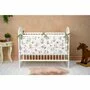 Set Patut din lemn bebe Qmini, Julia II cu laterala culisanta, 120x60 cm, Alb + Saltea patut bebe, Cocos Confort II, Cu fibre de cocos si strat de burete, 120x60x10 cm + Protectie impermeabila, Pentru patuturi 120x60 cm, Alb - 4