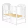 Set Patut din lemn bebe Qmini, Julia II cu laterala culisanta, 120x60 cm, Alb + Saltea patut bebe, Cocos Confort II, Cu fibre de cocos si strat de burete, 120x60x10 cm + Protectie impermeabila, Pentru patuturi 120x60 cm, Alb - 11