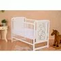 Set Patut din lemn bebe Qmini, Timmi Heart cu laterala culisanta, 120x60 cm, Alb + Saltea patut bebe, Cocos Confort II, Cu fibre de cocos si strat de burete, 120x60x10 cm + Protectie impermeabila, Pentru patuturi 120x60 cm, Alb - 6