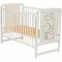 Set Patut din lemn bebe Qmini, Timmi Heart cu laterala culisanta, 120x60 cm, Alb + Saltea patut bebe, Cocos Confort II, Cu fibre de cocos si strat de burete, 120x60x10 cm + Protectie impermeabila, Pentru patuturi 120x60 cm, Alb - 10