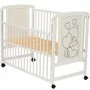 Set Patut din lemn bebe Qmini, Timmi Heart cu laterala culisanta, 120x60 cm, Alb + Saltea patut bebe, Cocos Confort II, Cu fibre de cocos si strat de burete, 120x60x10 cm + Protectie impermeabila, Pentru patuturi 120x60 cm, Alb - 15